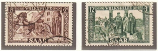 Frimærker Tyskland | Saar | 1950 - AFA 294+295 - Stemplet